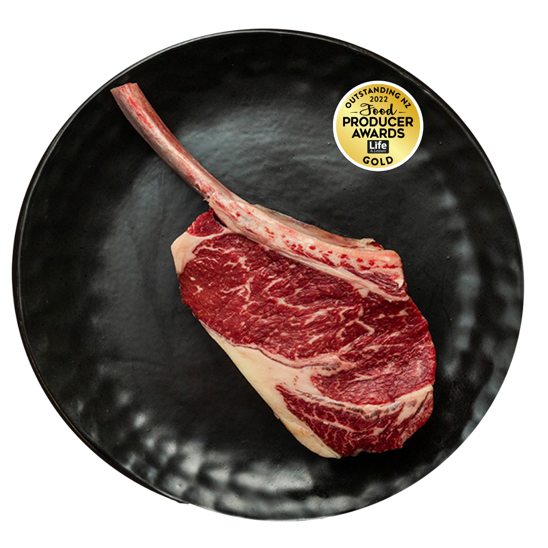 Tomahawk Steak 4559 day Dry Aged Bone in Ribeye Matangi Angus Beef