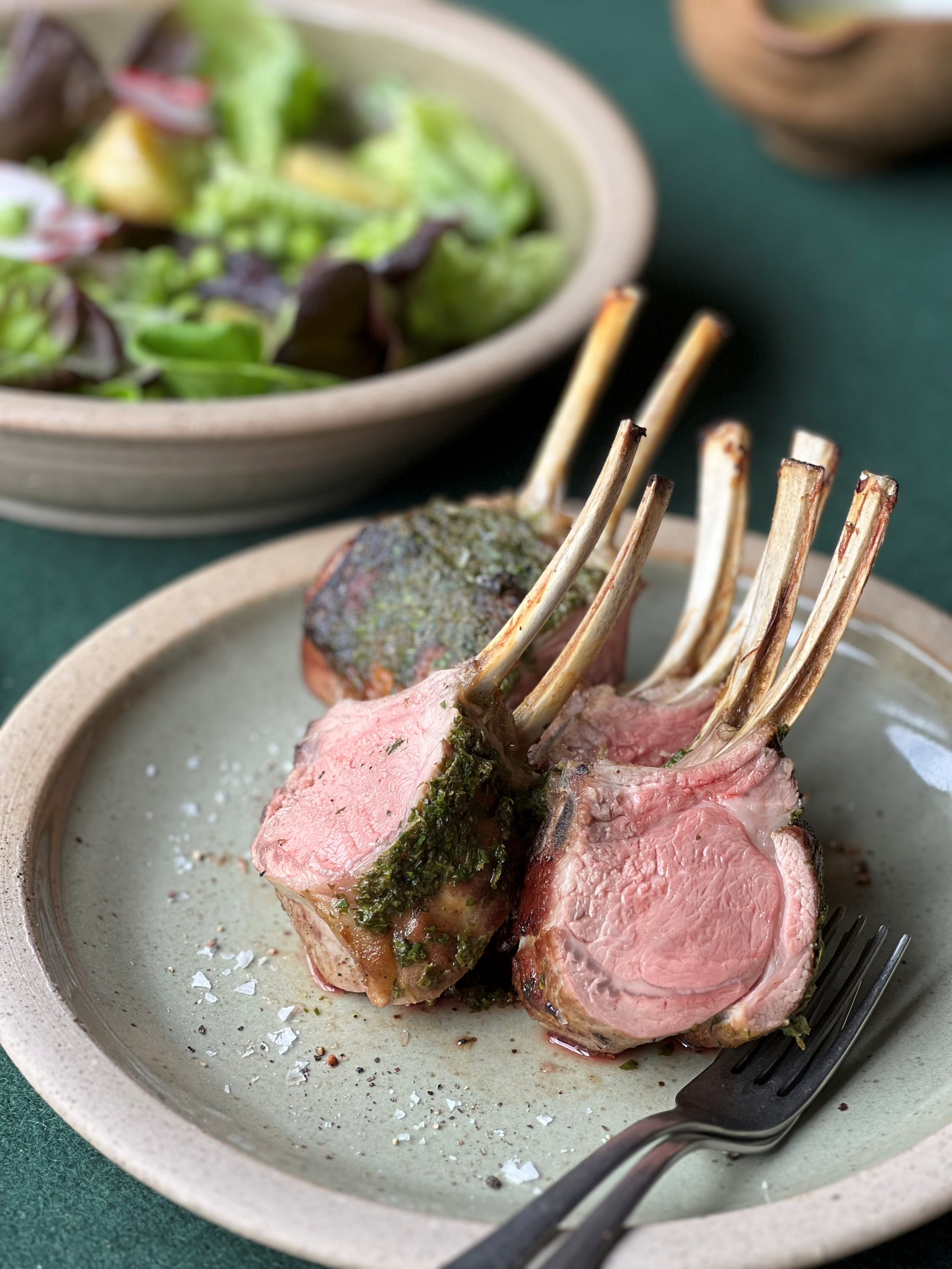 Matangi Lamb Racks with Sorrell Butter