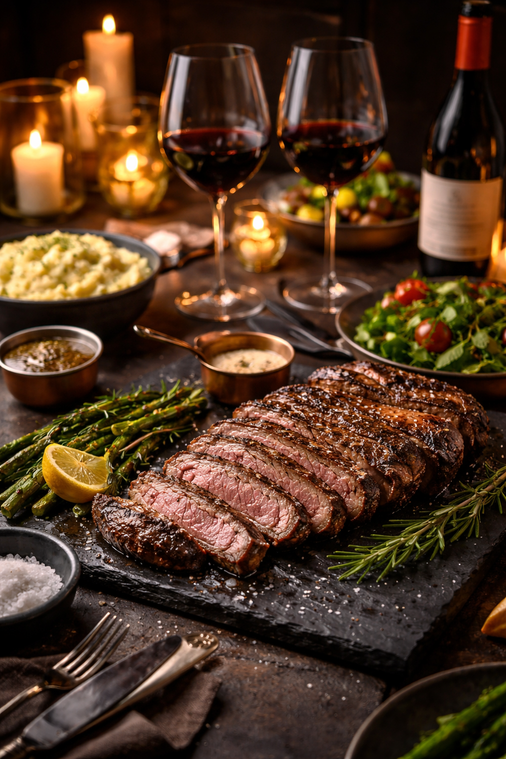 Restaurant Quality Valentine’s Steak Dinner for Two at Home